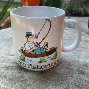 Mr fishermen vintage fishing coffee mug